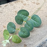 Aksesoris Rangkaian Bunga Eucalyptus Sutra untuk Pernikahan dan Thanksgiving, Daun Uang Tunggal, Buket, Dekorasi Rumah, Tahan Lama