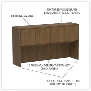 Archivador Moderno Alera Valencia Series en Madera de Nogal con Puertas, 4 Compartimentos, 64.75w X 15d X 35.38h - Product Image 5