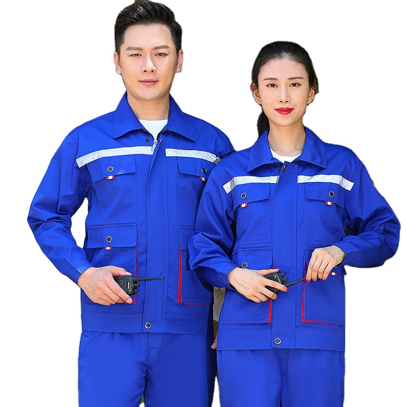 Chống axit chống kiềm chống tĩnh mùa xuân mùa thu quần áo làm việc phù hợp với quần áo bảo hiểm lao động nam