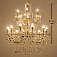 Lustres LED modernes de luxe en acrylique de style européen pour salon, lustre de style français pour mariage, hall d'hôtel