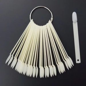 50 Piezas de Cartulinas de Muestras de Color para Esmalte de Uñas, Diseño Acrílico en Forma de Abanico, Cobertura Completa - Product Image 2