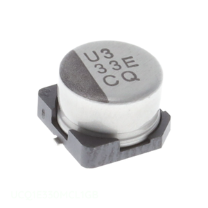 Condensador de Aluminio de 33 uF, 20%, 25V, Montaje Superficial SMD UCQ1E330MCL1GB, Canal del Fabricante 33 - Product Image 1