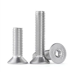 316 paslanmaz çelik Din7991 havşa altıgen altıgen soket düz kafa altıgen makine vidaları M2 M3 M4 <span class=keywords><strong>8mm</strong></span> küçük vida - Product Image 1