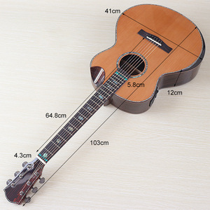 Guitarra Electroacústica de <span class=keywords><strong>Gama</strong></span> <span class=keywords><strong>Alta</strong></span> de 40 Pulgadas en Pino Coreano con Caja Eléctrica para Interpretación Profesional - Product Image 2