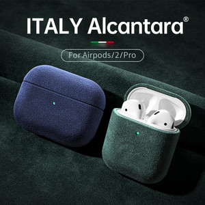 Carga inalámbrica Alcantara y Funda de cuero Premium para Apple para AirPods Pro 1/2 Compatible con <span class=keywords><strong>AirPods1</strong></span>/2/3/4 - Product Image 2