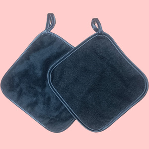 Spa luxe 100 coton microfibre <span class=keywords><strong>bambou</strong></span> éponge démaquillant serviette double face <span class=keywords><strong>noir</strong></span> <span class=keywords><strong>bambou</strong></span> débarbouillettes - Product Image 1