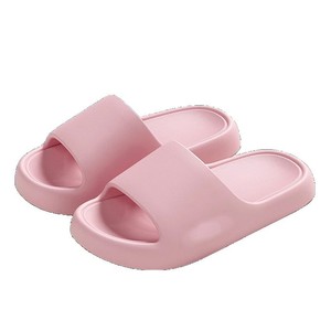 Home <b>Slippers</b> Solid Color Black White Pink Thick Soled Non Slip Indoor <b>Summer</b> Bathroom Use For Women Men Adult - Product Image 5