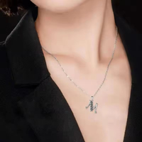 Vente d'usine bijoux de crémation en argent sterling 925 oxydé lettre M urne pendentif collier