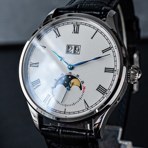 Montre automatique mécanique Seagull Moonphase en acier inoxydable 316L de haute qualité, livraison gratuite, possibilité de personnaliser le logo, en vente - Product Image 3