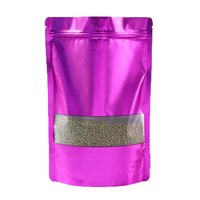 Sachets à fermeture éclair personnalisés en gros avec fenêtre transparente, sacs d'emballage de qualité alimentaire pour snacks et thé