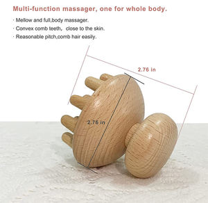 Masajeador de Piernas Personalizado al por Mayor con Control de Tiempo, Enchufe, Mango de Madera y Diseño de Garra de Pulpo para Relajación Corporal - Product Image 3