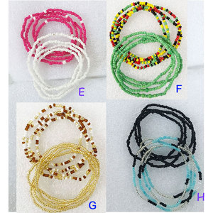 Bán Buôn Phụ Nữ Giá Rẻ Phi Sexy Glass Seed Eo Hạt Belly Chain Weight Loss Body Jewelry Dây Đàn Hồi 80CM 2 Cái Một Gói - Product Image 6