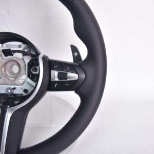 Volante Deportivo Modificado para <span class=keywords><strong>BMW</strong></span> Serie 3, 5, 7, <span class=keywords><strong>X1</strong></span>, X5, X6, X3, M3, M6, E70, E90, con Cubierta de Cuero Genuino y Detalles de Fibra de Carbono - Product Image 5