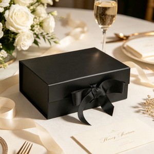 Caja de Regalo Magnética de Lujo con Lazo de Cinta, Caja Rígida de Papel con Tapa Abatible para Joyería, Cosméticos, Bodas, Fiestas, Cumpleaños - Product Image 3