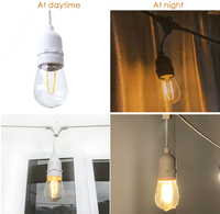 E27 Base S14 1w 2w 4w Led Ampoule Incandescente Lampe Pour La Fête De Noël E27 Chaud Festoon Lumière