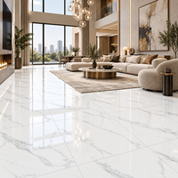 Carreaux de sol 60x60 en porcelaine, 24x24, marbre blanc poli, pour sol, carreaux de céramique polis 60x60 pour salon de villa