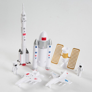 Space Cake Toppers Set Rocket Astronaut Birthday Party Decor Reusable Plastic Cake Decorating Supplies - Product Image 2