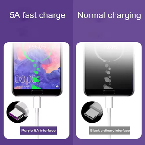 Cable USB a Tipo C Personalizado de 1m 2m 1.5m 5A para Carga Rápida de Teléfono Móvil, Cables USB Blancos de Datos, Precio de Fábrica - Product Image 2