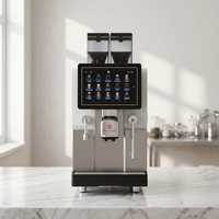 Machine à café professionnelle automatique commerciale, double chaudière en acier inoxydable, pression de 15 bars, avec conduites d'eau chaude et de vapeur