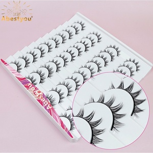Ciglia Finte Abestyou in <span class=keywords><strong>Visone</strong></span> Sintetico 11mm, Effetto 3D, Autoadesive, Glitterate, Confezione Personalizzata, Fatte a Mano, Cruelty-Free, Riutilizzabili - Product Image 5