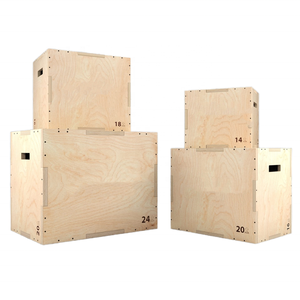 Caja de Salto Pliométrica de Madera - 3 en 1, Duradera y Ecológica, Equipo de Ejercicio para Uso Comercial - Product Image 1