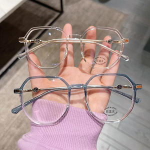 Montures de lunettes rectangulaires irrégulières Qianai, monture TR moyenne, anti-lumière bleue, unisexe, verres PC, lunettes optiques - Product Image 2