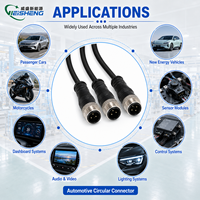 Câble étanche M12 sur mesure avec connecteur mâle IP67 IP68 3 4 5 8 12 17 broches pour câblage de capteurs d'automatisation industrielle