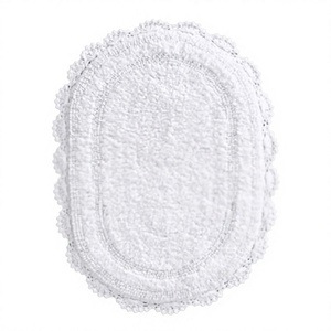 Eco-Friendly Cotton Bath <b>Mat</b> <b>Set</b> Solid Pattern Crochet Border Soft Absorbent Non-Slip <b>Bathroom</b> Floor <b>Mat</b> in bulk - Product Image 1