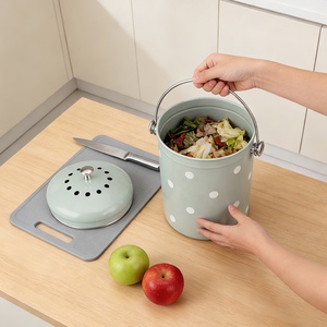 Easy Cleaning 1.3Gallon Odorless Composting with Charcoal Filter, Indoor Compost <b>Bins</b> - Product Image 3