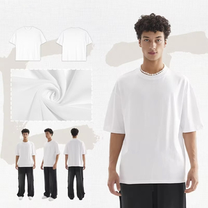 T-shirt pour homme 100% coton, col rond ample, couleur unie, décontracté, manches courtes, coupe décontractée, basique pour tous les jours - Product Image 2