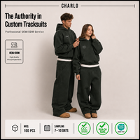 Ensemble de survêtement unisexe surdimensionné Charlo personnalisé, sweat à capuche et pantalon de jogging épais, vêtements de sport en gros, REACH GCC