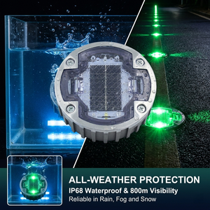 Luz <span class=keywords><strong>de</strong></span> Señalización Solar IP68 <span class=keywords><strong>de</strong></span> Aluminio para Estacionamientos y Entradas <span class=keywords><strong>de</strong></span> Vehículos, Subterránea, Antideslumbrante - Product Image 4