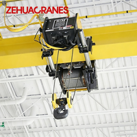 Pont roulant monopoutre ZEHUA 2026 HD à faible hauteur de plafond 1T-32T avec palan à câble VFD 50/60Hz CE ISO pour usine et entrepôt à plafond bas