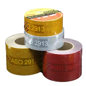 Trucks and Vehicles PVC PET Material Aluminizing SASO 2913 Reflective Tape Radium Stickers in Saudi Arabia