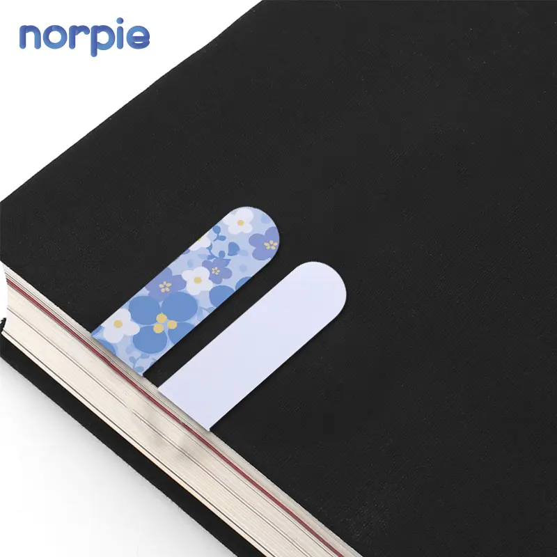 Yeni ürün promosyon hediyeler katlanır kitap işaretleri düz kağıt laminat süblimasyon boş manyetik kitap ayracı