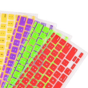 Slinya Nhà Máy Đầy Màu Sắc Mềm Bàn Phím Bảo Vệ Bìa Cho Macbook Pro Máy Tính Xách Tay Không Thấm Nước <span class=keywords><strong>Silicone</strong></span> Cao Su Nút Bàn Phím Bìa - Product Image 3