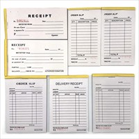 Carnet de factures autocopiantes personnalisé, format duplicata, 130x90mm, pour commandes de vente A5 et reçus de commande duplicata