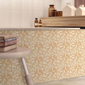 10cm 20cm 30cm <b>Mosaic</b> Ceramic <b>Tile</b> <b>Stickers</b> Paper for Home Decoration Living Room Kitchen Bathroom Peel and Stick Removable - Product Image 5