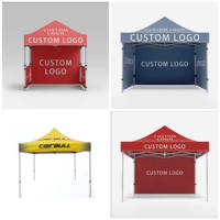 Tente pliante promotionnelle 3x3 personnalisée avec impression, auvent événementiel, tente pop-up, présentoir, logo de fête, chapiteau de mariage, gazebo, auvent, tentes pour salons professionnels
