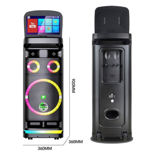 Altavoz DP-1429 Parlante <span class=keywords><strong>Youtube</strong></span> >800W de Alta Potencia, Altavoz Activo con Ruedas para V5.0, LED RGB, Carga Inalámbrica, Micrófono Integrado - Product Image 4