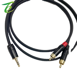 Медный позолоченный 3,5 мм с двойным лотосом 2RCA штекер ТВ аудио выход в AV-линию с одной и двумя звуковыми линиями - Product Image 3