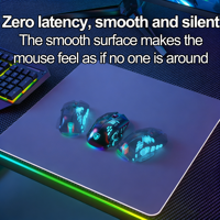 Tapis de souris de jeu en verre trempé 3 mm 2.5D à bords incurvés ZhongYu, surface de revêtement AG Oil Sand AF, base antidérapante en silicone, OEM