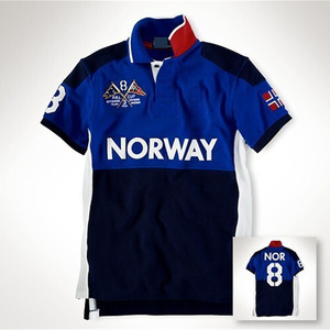 Camisa de algodón de verano para hombre, estilo nacional, con bordado de logo de caballo grande en la solapa, informal, talla grande, manga corta, con letras. - Product Image 1