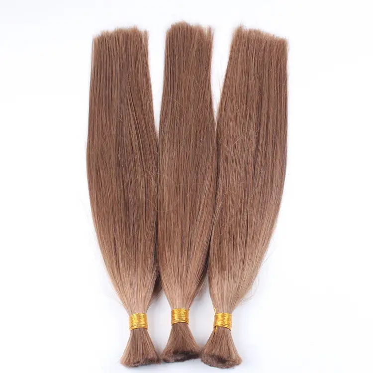 Hot sale real human hair extensions wholesale no weft 100 natural bulk human hair for braiding