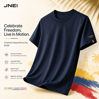 JNEI Özel Logo Erkekler İçin Isı Transferli Tişört 150g Hızlı Kuruyan Polyester Yumuşak Nefes Alabilen Kolay Temizlenen Tişört