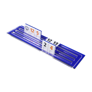 Modern <strong>Rummikub</strong> <strong>Playing</strong> Tiles 2-4 Players Bespoke Rummy Joker Set Blue White Block Number Acrylic Game - Product Image 5