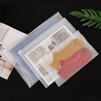 Sac Ziplock en PLA givré avec logo personnalisé, écologique, biodégradable, pochette à fermeture éclair