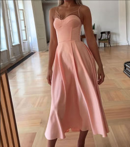 Nouvelle Robe Longue d'Été Sans Manches et Dos Nu à Bretelles Couleur Unie pour <span class=keywords><strong>Femme</strong></span> – Grande Vente - Product Image 2