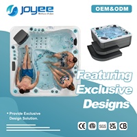 JOYEE Jacuzzi de jardin de haute qualité en acrylique importé, avec système Balboa, pour hydrothérapie, bain à remous extérieur et fonction de bain à remous