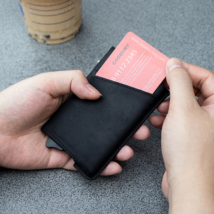 Casekey Best Seller Slim <b>Men</b> Business Leather Mini Smart <b>Wallet</b> <b>RFID</b> Blocking Card Holder Pop up <b>Wallet</b> With Front Pocket - Product Image 1